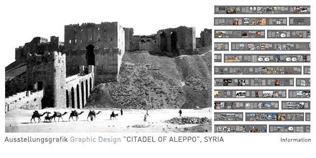 Ausstellungsgrafik Graphic Design CITADEL OF ALEPPO, SYRIA